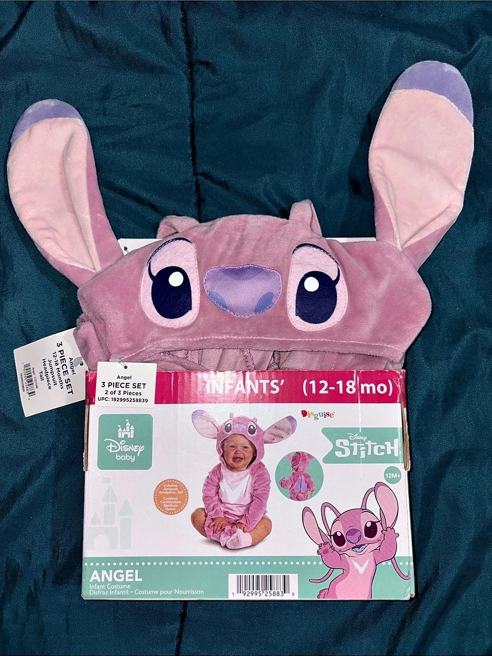 Disguise Disney Stitch Angel 3 Piece Set Angel Costume Set Pink Baby 12-18M NWT